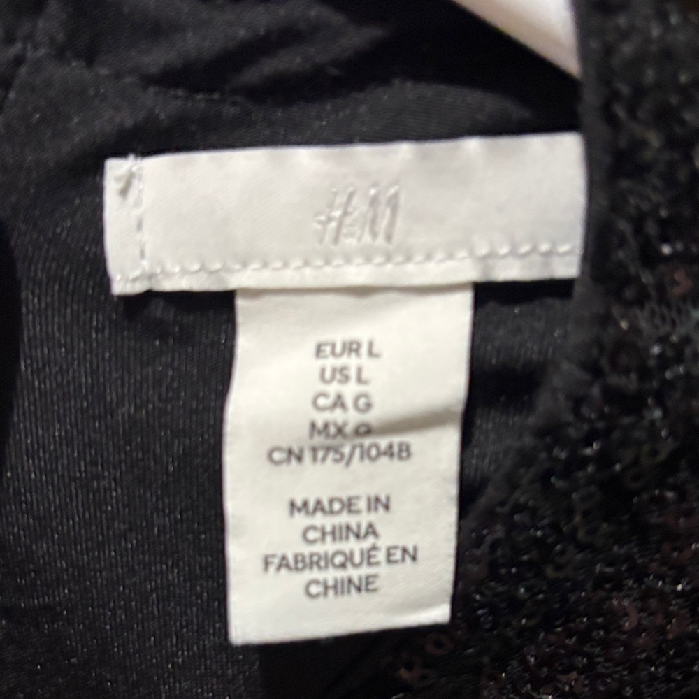 H&M Black Sequin Blouse - Picture 2 of 4